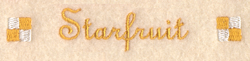Starfruit Label Machine Embroidery Design