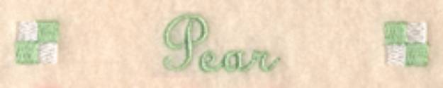 Picture of Pear Label Machine Embroidery Design