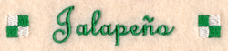 Jalapeno Label Machine Embroidery Design