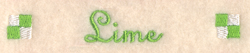 Lime Label Machine Embroidery Design