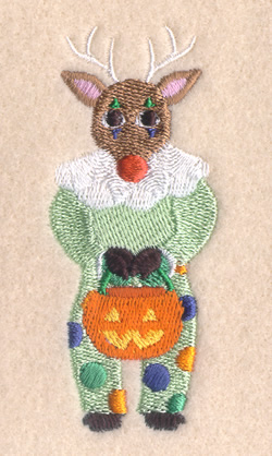 Halloween Deer with Pumpkin Machine Embroidery Design