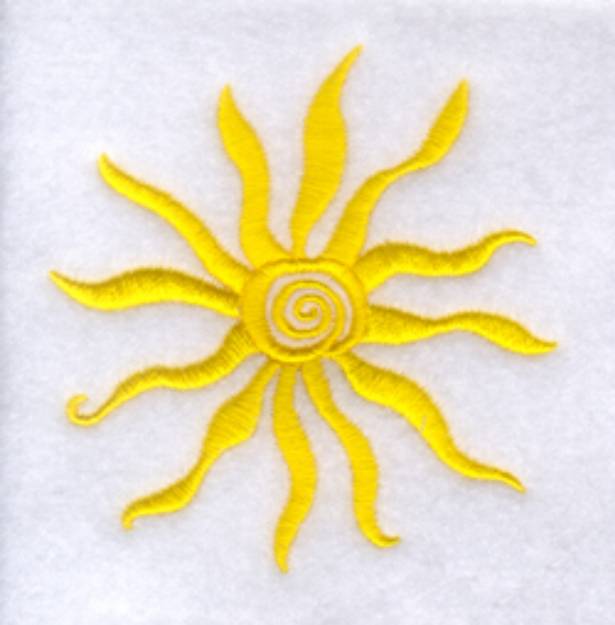 Picture of Decorative Sun Machine Embroidery Design