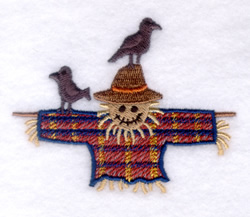 Scarecrow with Crows Machine Embroidery Design