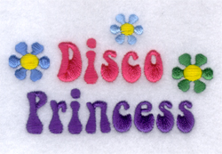 Disco Princess Machine Embroidery Design