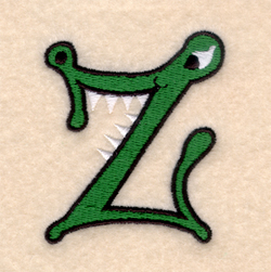 Silly Monster "Z" Machine Embroidery Design