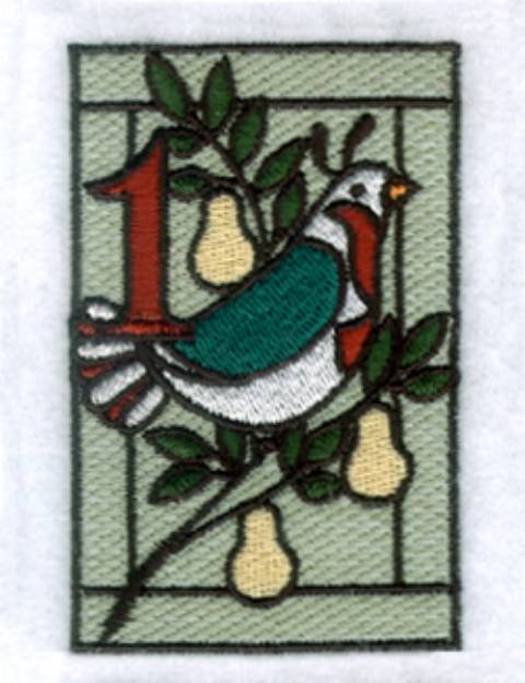 Picture of 1st Day of Christmas Machine Embroidery Design