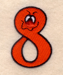 Monster Number 8 Machine Embroidery Design
