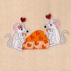 Mice in Love Machine Embroidery Design