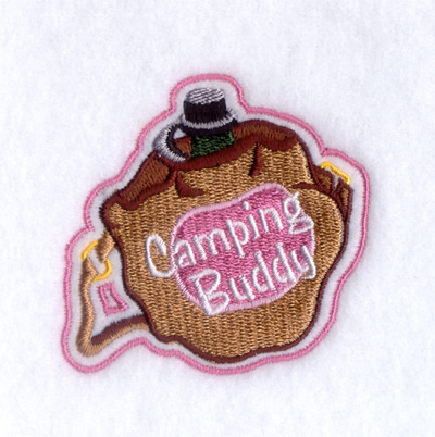 Girls Camping Canteen Machine Embroidery Design