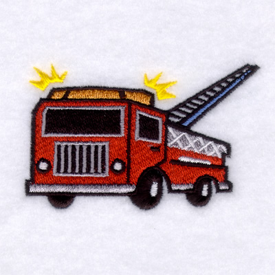 Fire Truck Machine Embroidery Design
