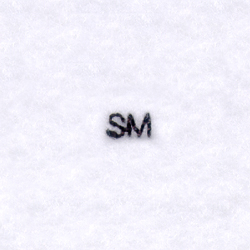 Service Mark "SM" Mark Machine Embroidery Design