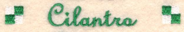 Picture of Cilantro Label Machine Embroidery Design