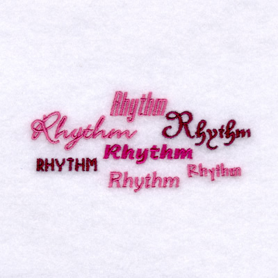 Rhythm Fonts Machine Embroidery Design