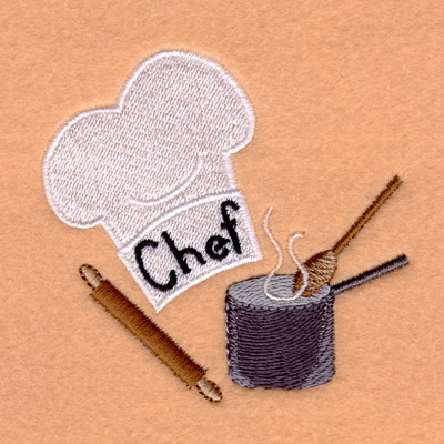 Chef Machine Embroidery Design