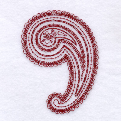 Paisley Outline #1 - Large Machine Embroidery Design
