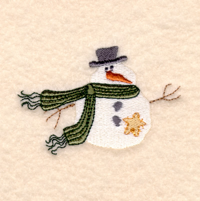 Country Snowman "Stocky" Machine Embroidery Design