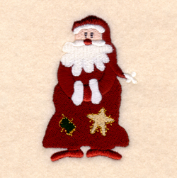 Country Santa Machine Embroidery Design