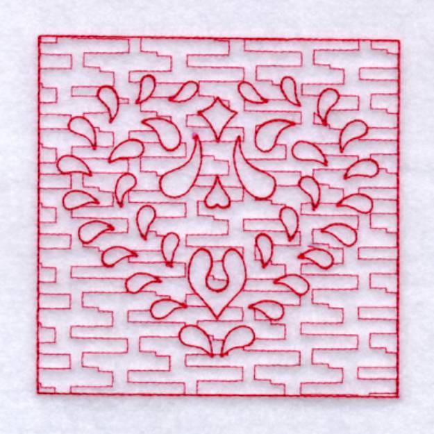 Picture of Heart Trapunto Machine Embroidery Design