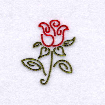 Rose Swirls Machine Embroidery Design