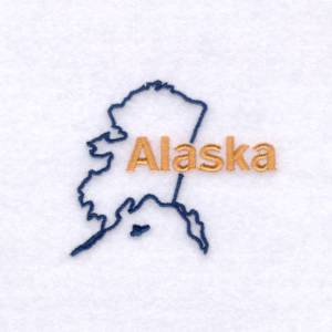 Picture of Alaska Outline Machine Embroidery Design