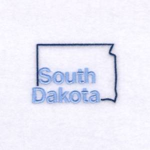 Picture of South Dakota Outline Machine Embroidery Design