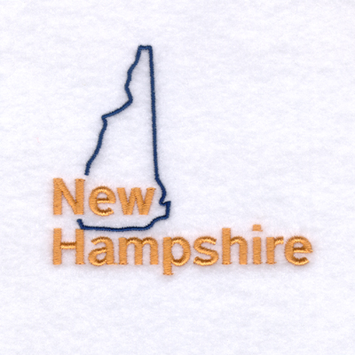 New Hampshire Outline Machine Embroidery Design