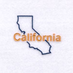 Picture of California Outline Machine Embroidery Design