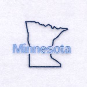 Picture of Minnesota Outline Machine Embroidery Design