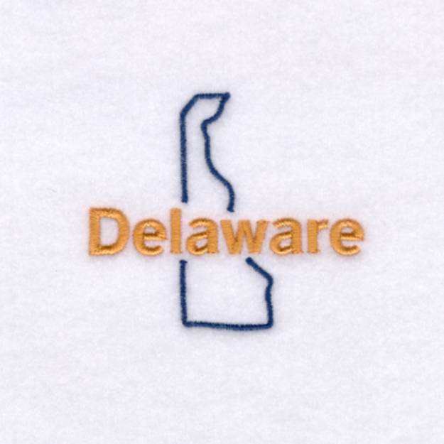 Picture of Delaware Outline Machine Embroidery Design