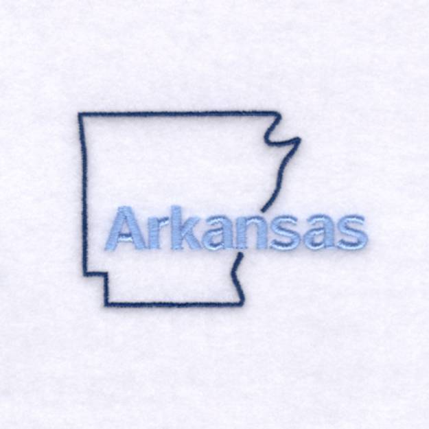 Picture of Arkansas Outline Machine Embroidery Design