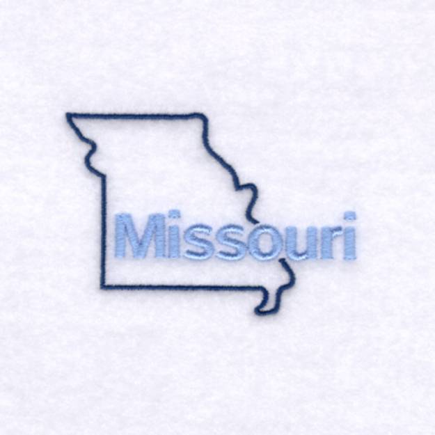 Picture of Missouri Outline Machine Embroidery Design