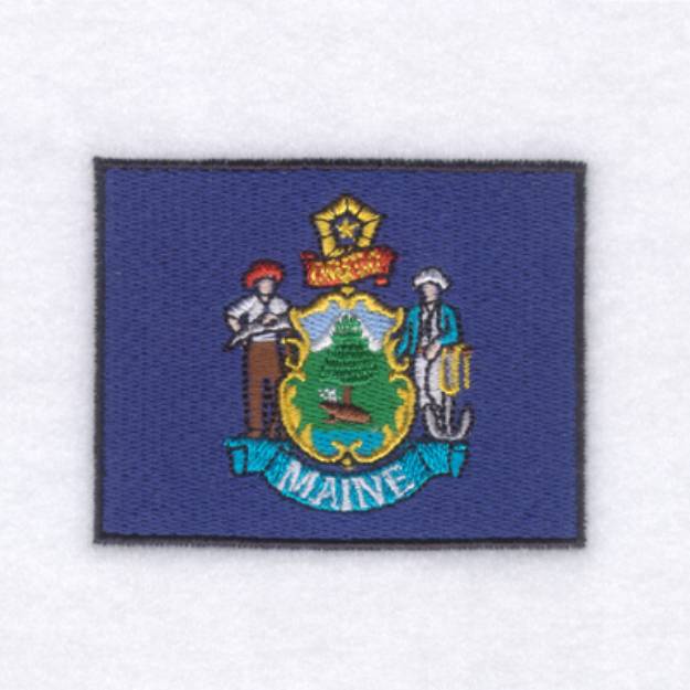 Picture of Maine State Flag Machine Embroidery Design