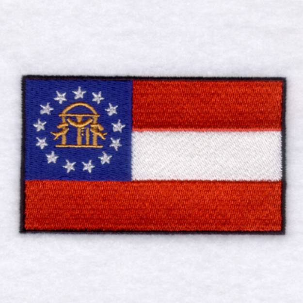 Picture of Georgia State Flag Machine Embroidery Design