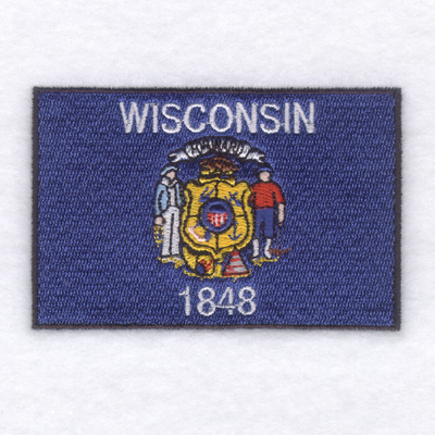 Wisconsin State Flag Machine Embroidery Design
