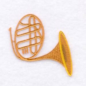 Picture of French Horn Machine Embroidery Design