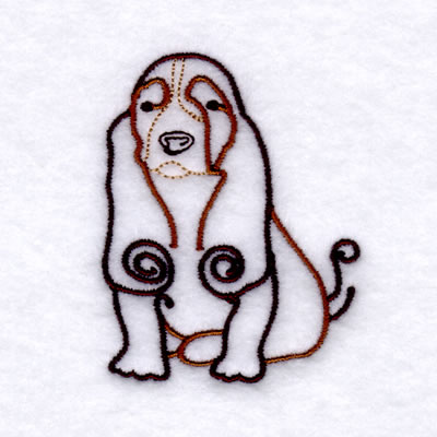 Baby Puppy Swirls Machine Embroidery Design