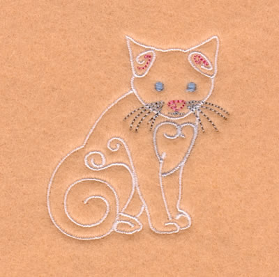 Baby Kitten Swirls Machine Embroidery Design