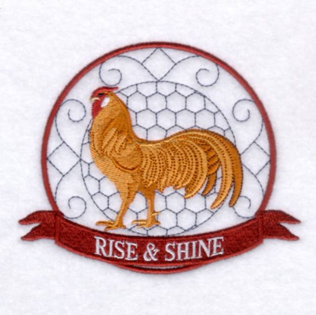 Picture of Buff Comb Leghorn Machine Embroidery Design