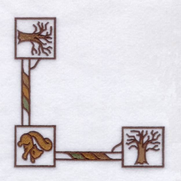 Picture of Squirrel Corner Machine Embroidery Design