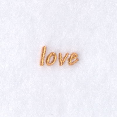 Love Text Machine Embroidery Design
