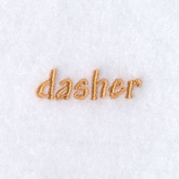 Picture of Dasher Text Machine Embroidery Design