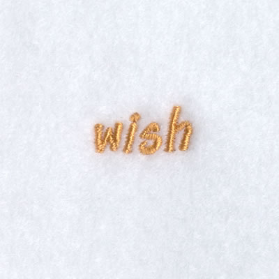 Wish Text Machine Embroidery Design