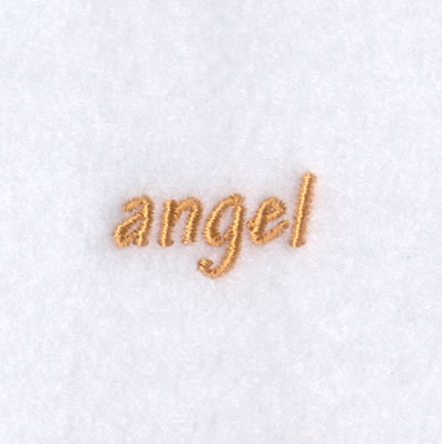 Angel Text Machine Embroidery Design