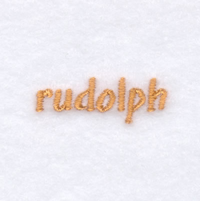 Rudolph Text Machine Embroidery Design