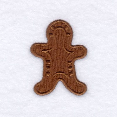 Gingerbread Shape Filled Machine Embroidery Design