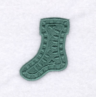 Stocking Shape Filled Machine Embroidery Design