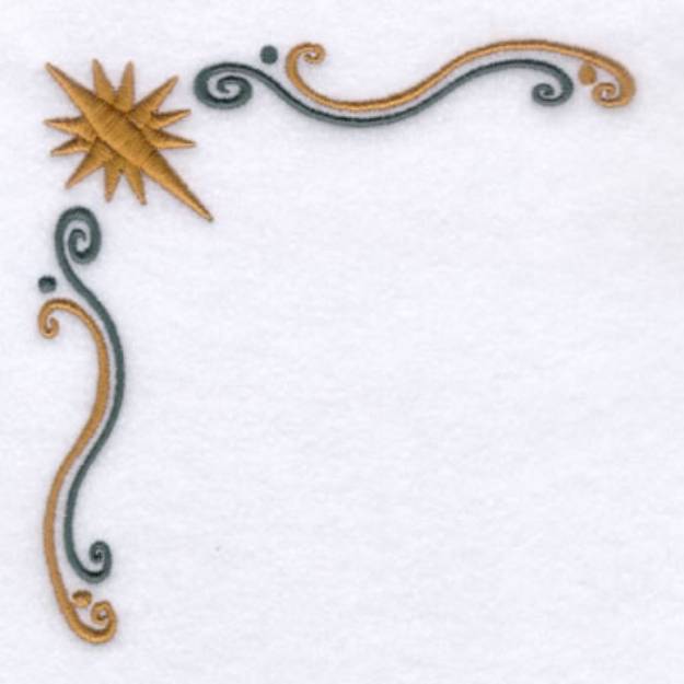 Picture of Star Corner Machine Embroidery Design