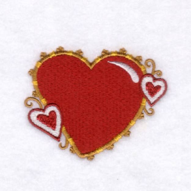 Picture of Framed Heart Machine Embroidery Design