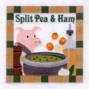 Picture of Split Pea & Ham Soup - Large Machine Embroidery Design