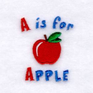 Picture of A is for Apple Machine Embroidery Design